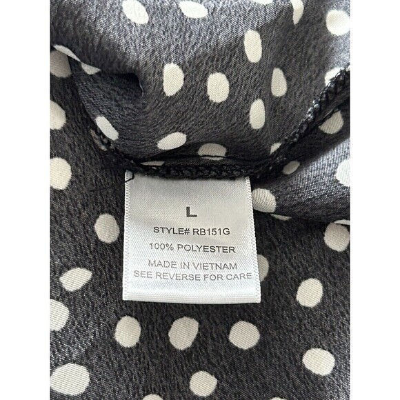 Rich & Beautiful R & B Women’s XL Sleeveless Polka Dot Sheath Dress Black Retro - Picture 8 of 16